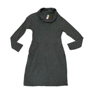 Lucy Cowl Neck Sweater Dress Long Sleeve Pockets Small